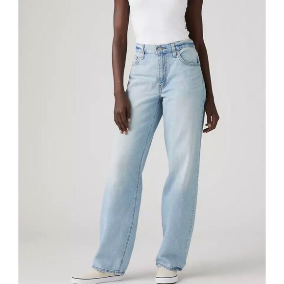 Levi's Premium 28x30 Baggy Dad Women's Jeans Pick Sides Light Wash - Picture 4 of 8